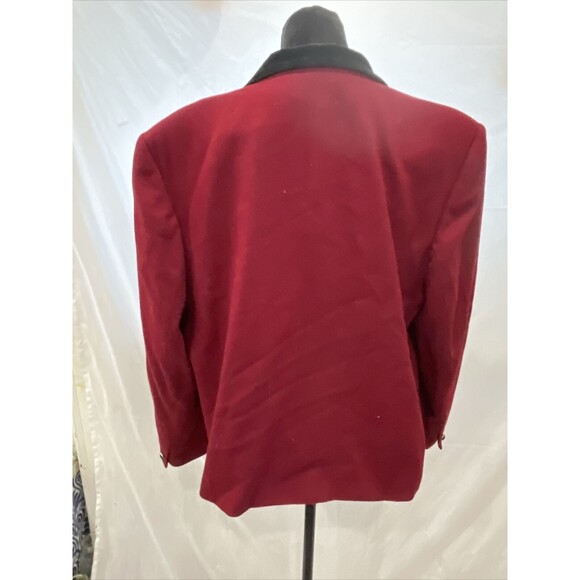 Koret Blazer Jacket Womens Size 18 Red Wool Button Front Lined Vintage - Picture 6 of 9
